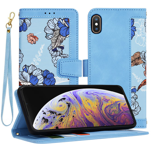 Cover til Apple iPhone XS Max, Techsuit, FlipCraft, Blå