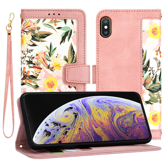 Cover til Apple iPhone XS Max, Techsuit, FlipCraft, Pink