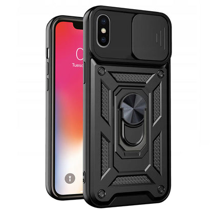 Cover til Apple iPhone XS / X, Techsuit, CamShield, Sort