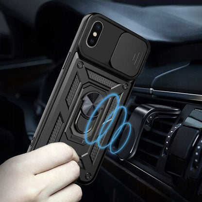 Cover til Apple iPhone XS / X, Techsuit, CamShield, Sort