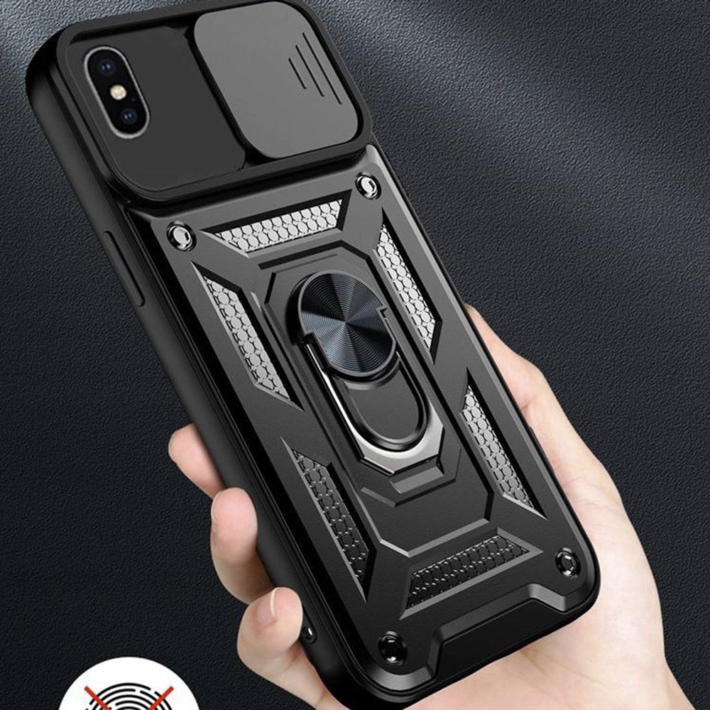 Cover til Apple iPhone XS / X, Techsuit, CamShield, Sort