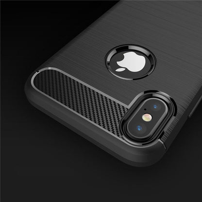 Cover til Apple iPhone XS / X, Techsuit, Carbon, Sort