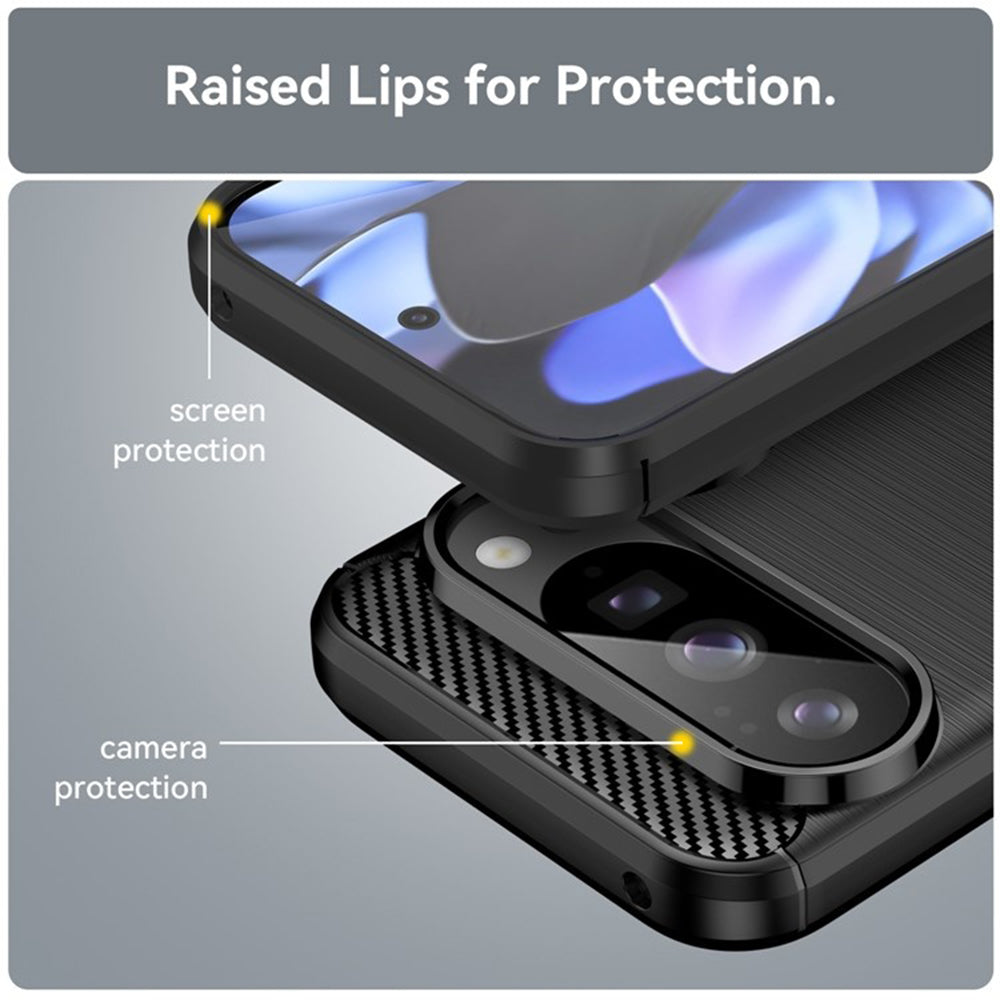 Cover til Google Pixel 10 Pro / 10, Techsuit, Carbon, Sort