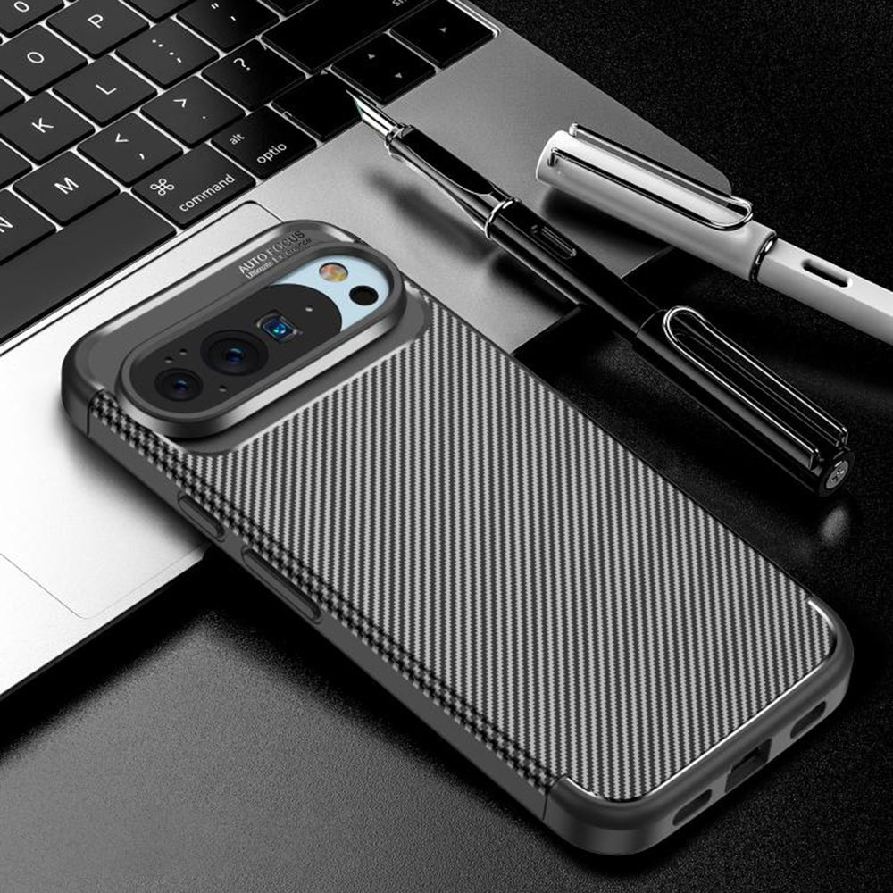 Cover til Google Pixel 10 Pro / 10, Techsuit, CarbonFiber, Sort
