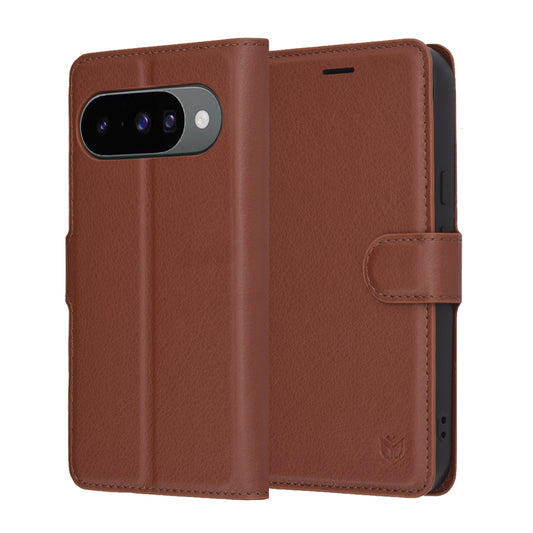 Cover til Google Pixel 10 Pro / 10, Techsuit, Leather Folio, Brun