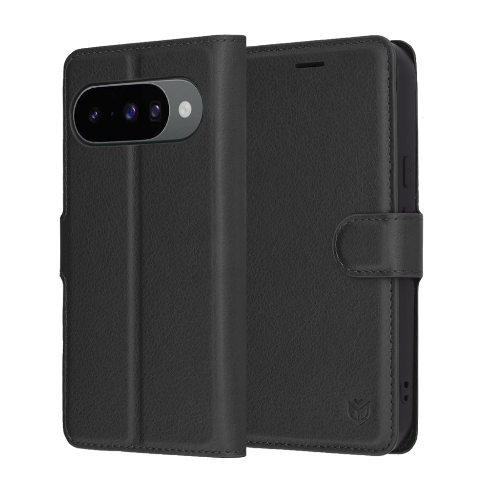 Cover til Google Pixel 10 Pro / 10, Techsuit, Leather Folio, Sort