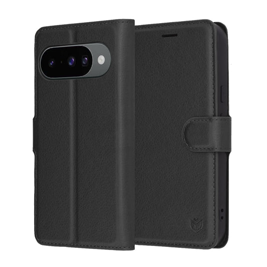 Cover til Google Pixel 10 Pro / 10, Techsuit, Leather Folio, Sort