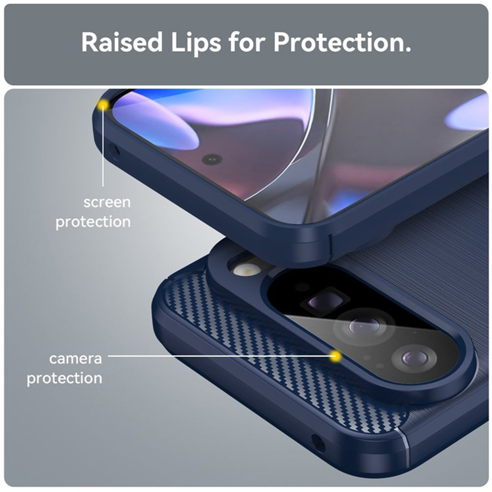 Cover til Google Pixel 10 Pro XL, Techsuit, Carbon, Blå