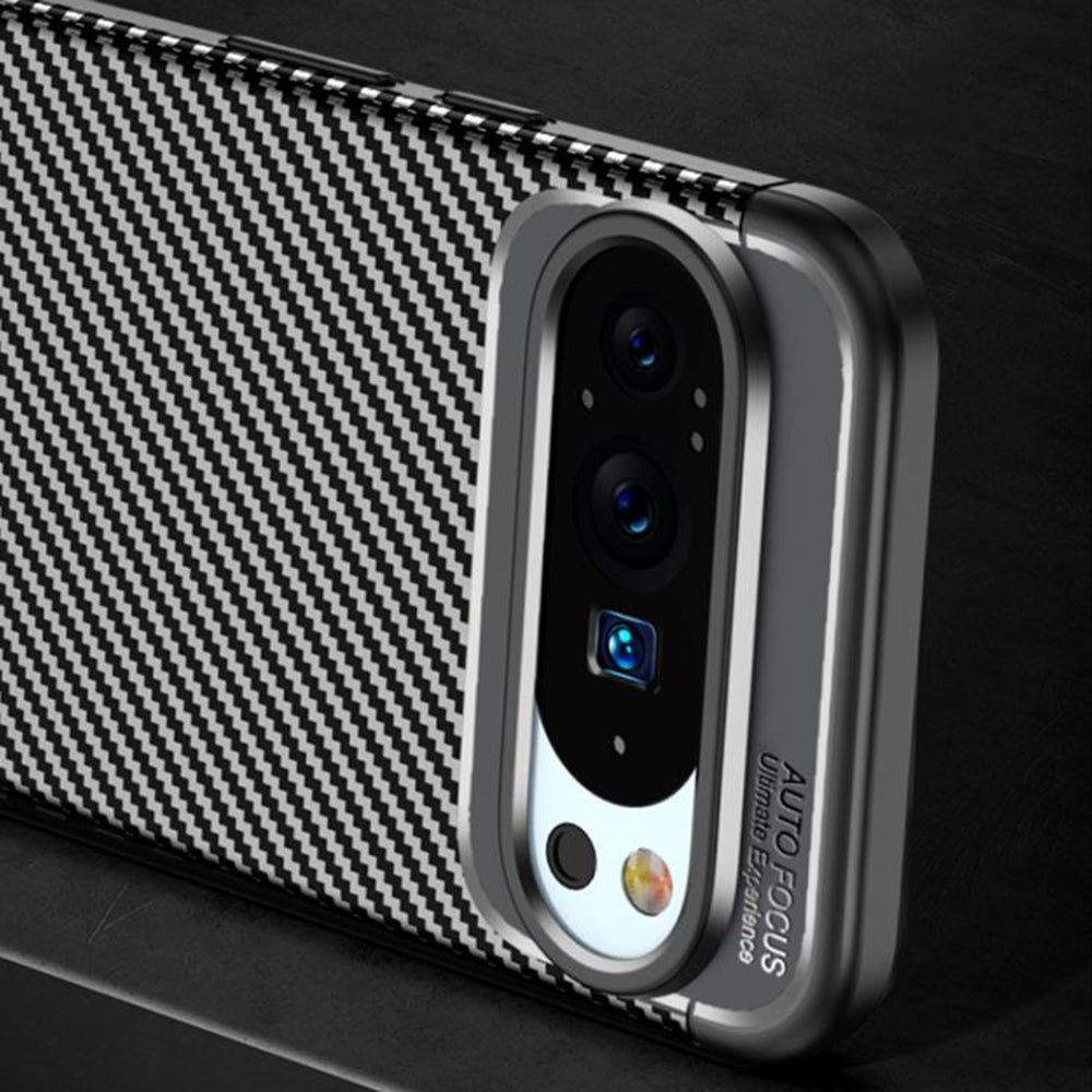 Cover til Google Pixel 10 Pro XL, Techsuit, CarbonFiber, Sort