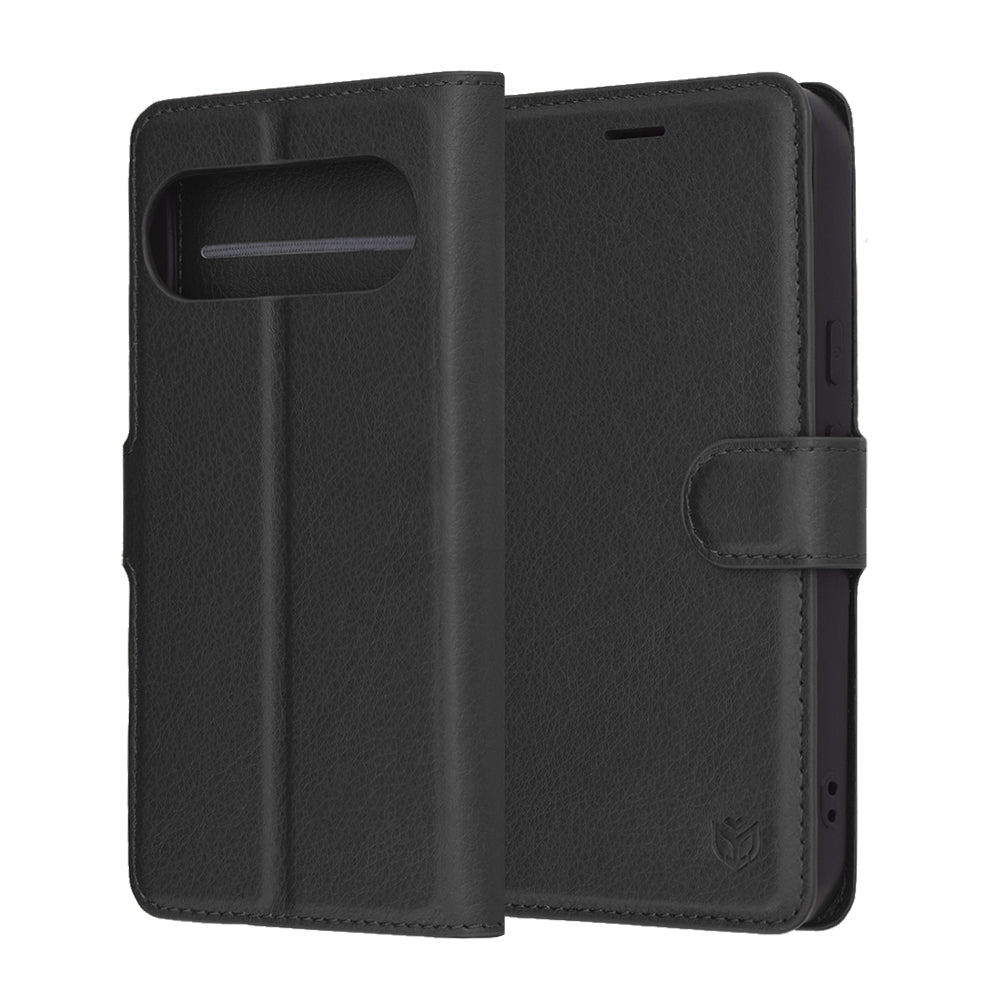 Cover til Google Pixel 10 Pro XL, Techsuit, Leather Folio, Sort
