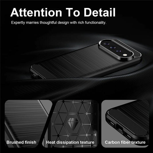 Cover til Google Pixel 11 Pro / 11, Techsuit, Carbon, Sort