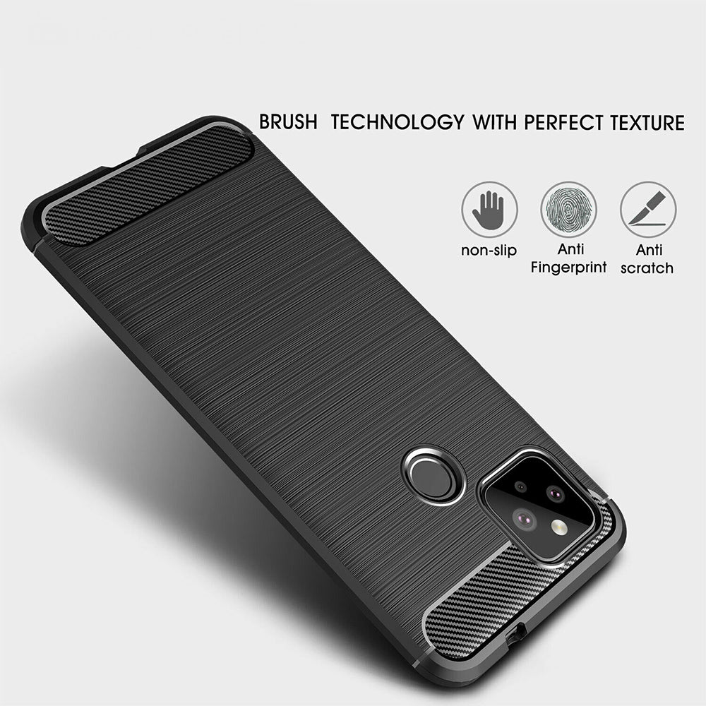 Cover til Google Pixel 5, Techsuit, Carbon, Sort