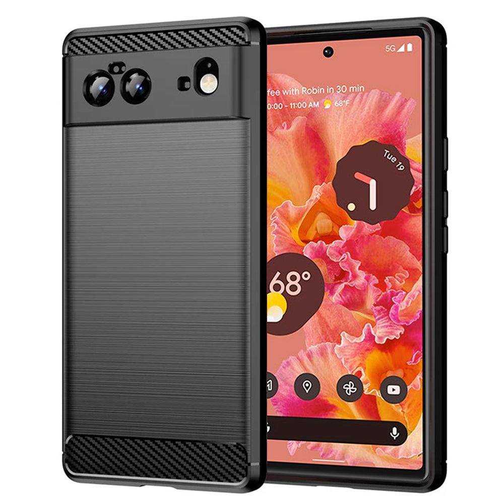 Cover til Google Pixel 6, Techsuit, Carbon, Sort