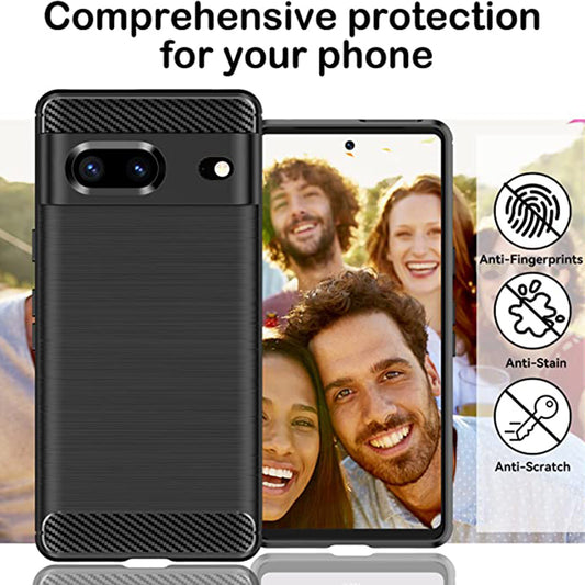 Cover til Google Pixel 7, Techsuit, Carbon, Sort