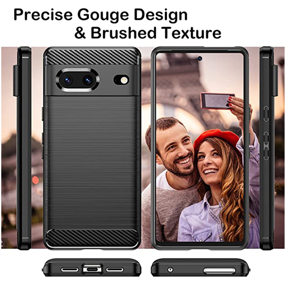 Cover til Google Pixel 7, Techsuit, Carbon, Sort