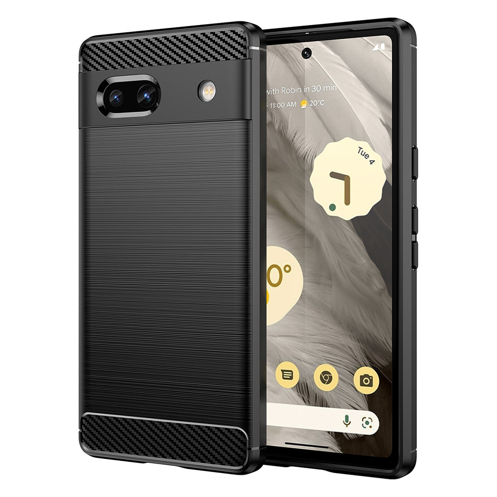 Cover til Google Pixel 7a, Techsuit, Carbon, Sort