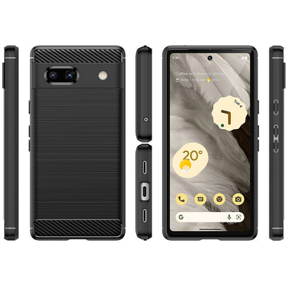 Cover til Google Pixel 7a, Techsuit, Carbon, Sort