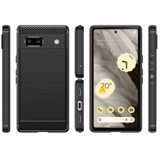 Cover til Google Pixel 7a, Techsuit, Carbon, Sort