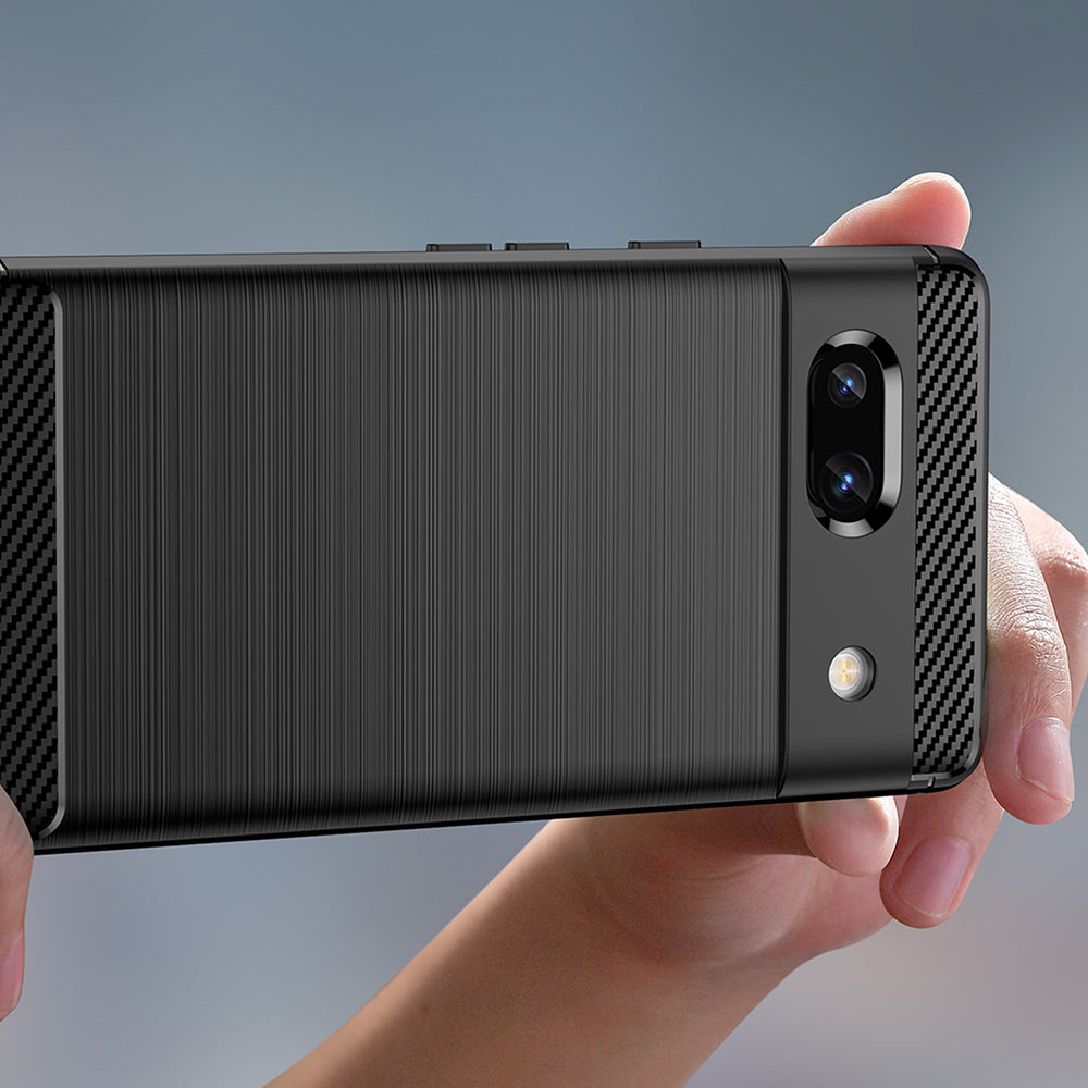 Cover til Google Pixel 7a, Techsuit, Carbon, Sort
