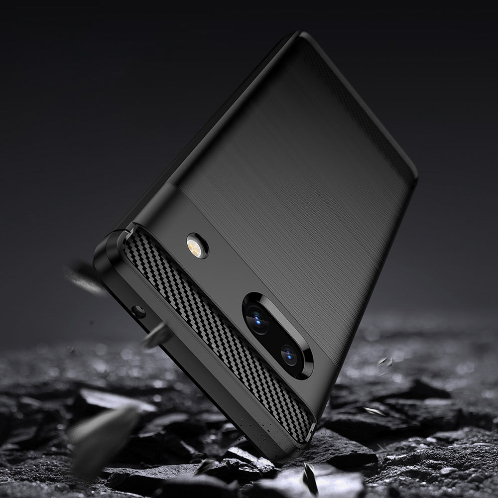 Cover til Google Pixel 7a, Techsuit, Carbon, Sort