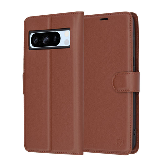 Cover til Google Pixel 8 Pro, Techsuit, Leather Folio, Brun