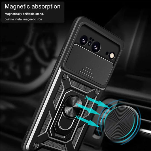 Cover til Google Pixel 8, Techsuit, CamShield, Sort