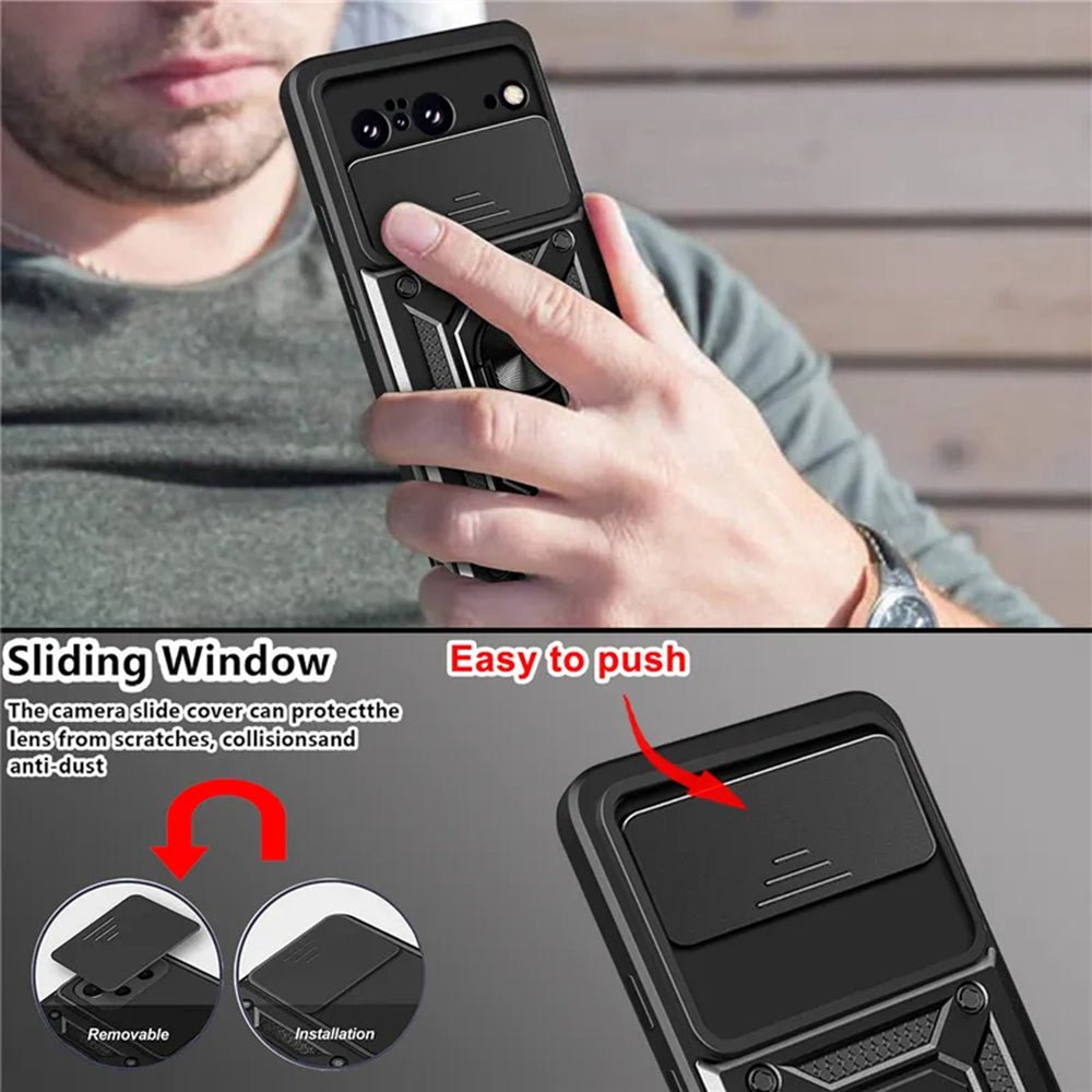 Cover til Google Pixel 8, Techsuit, CamShield, Sort