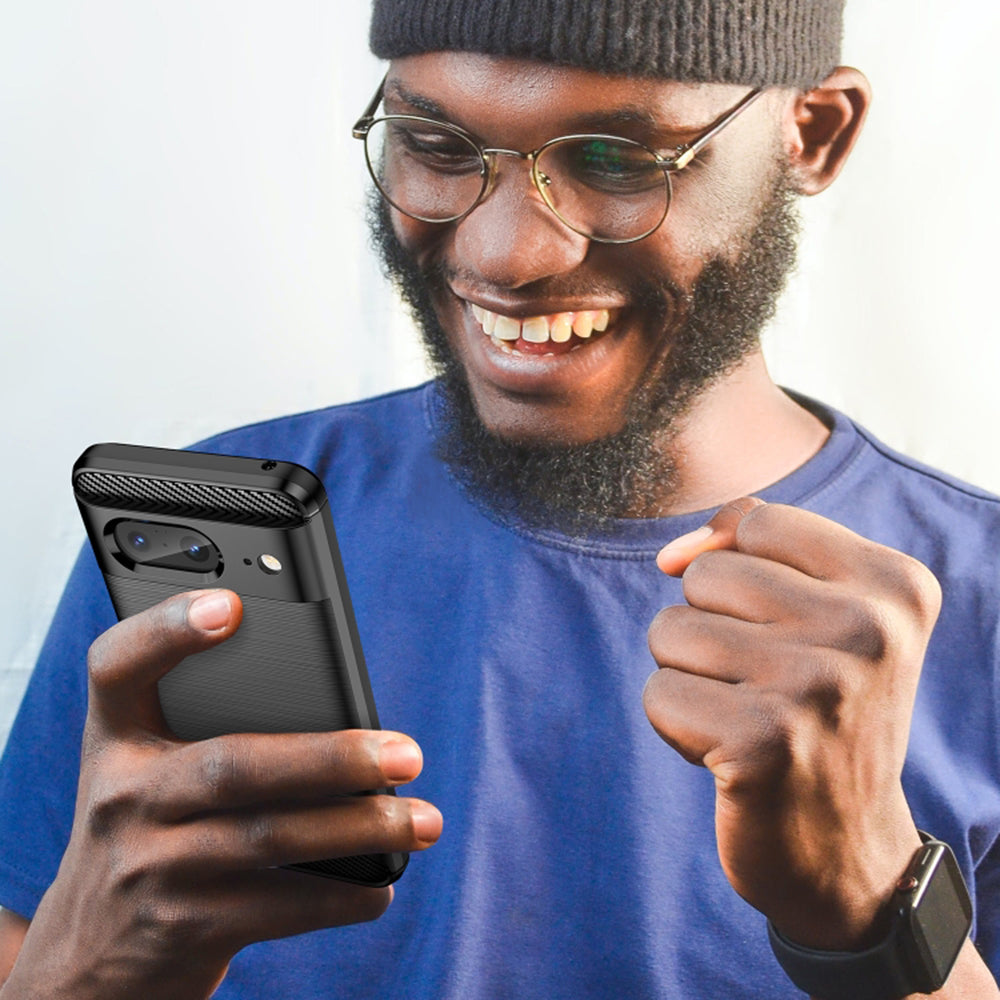 Cover til Google Pixel 8, Techsuit, Carbon, Sort