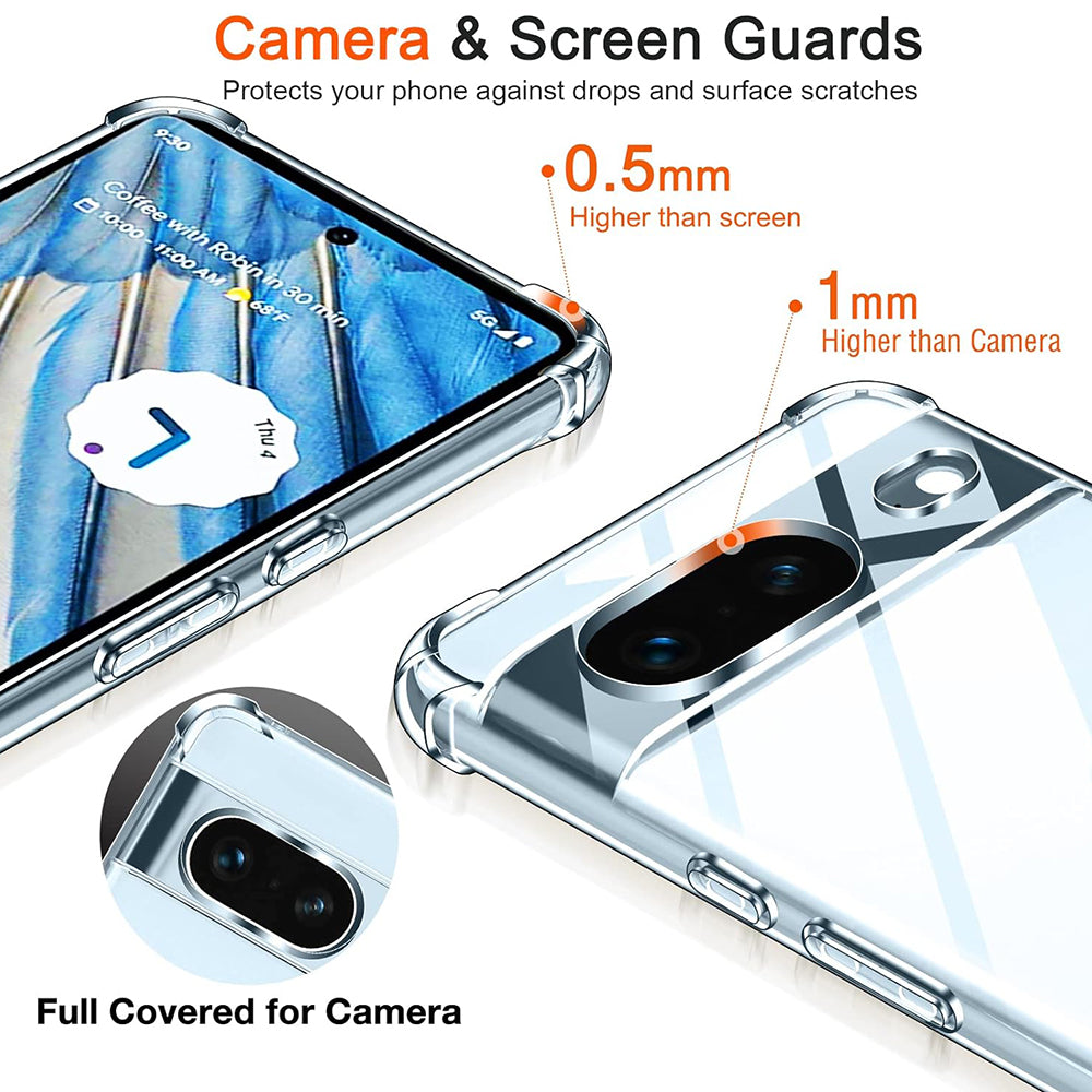 Cover til Google Pixel 8a, Techsuit, Shockproof Clear, Transparent