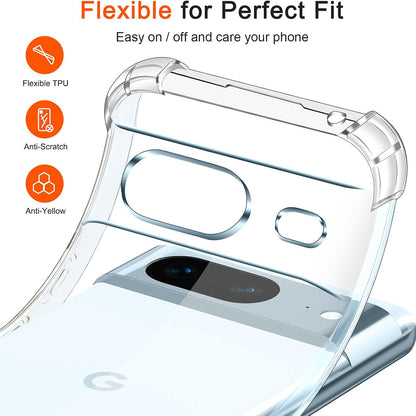 Cover til Google Pixel 8a, Techsuit, Shockproof Clear, Transparent