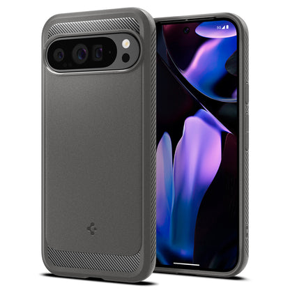 Etui til Google Pixel 9 Pro XL, Spigen, Rugged Armor, Grå ACS07784