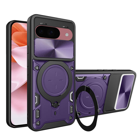 Cover til Google Pixel 9 / 9 Pro, Techsuit, CamGuard Pro, Lilla