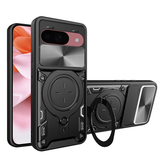 Cover til Google Pixel 9 / 9 Pro, Techsuit, CamGuard Pro, Sort