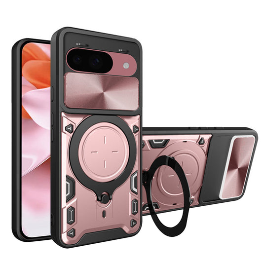 Cover til Google Pixel 9 / 9 Pro, Techsuit, CamGuard Pro, Lyserød Guld