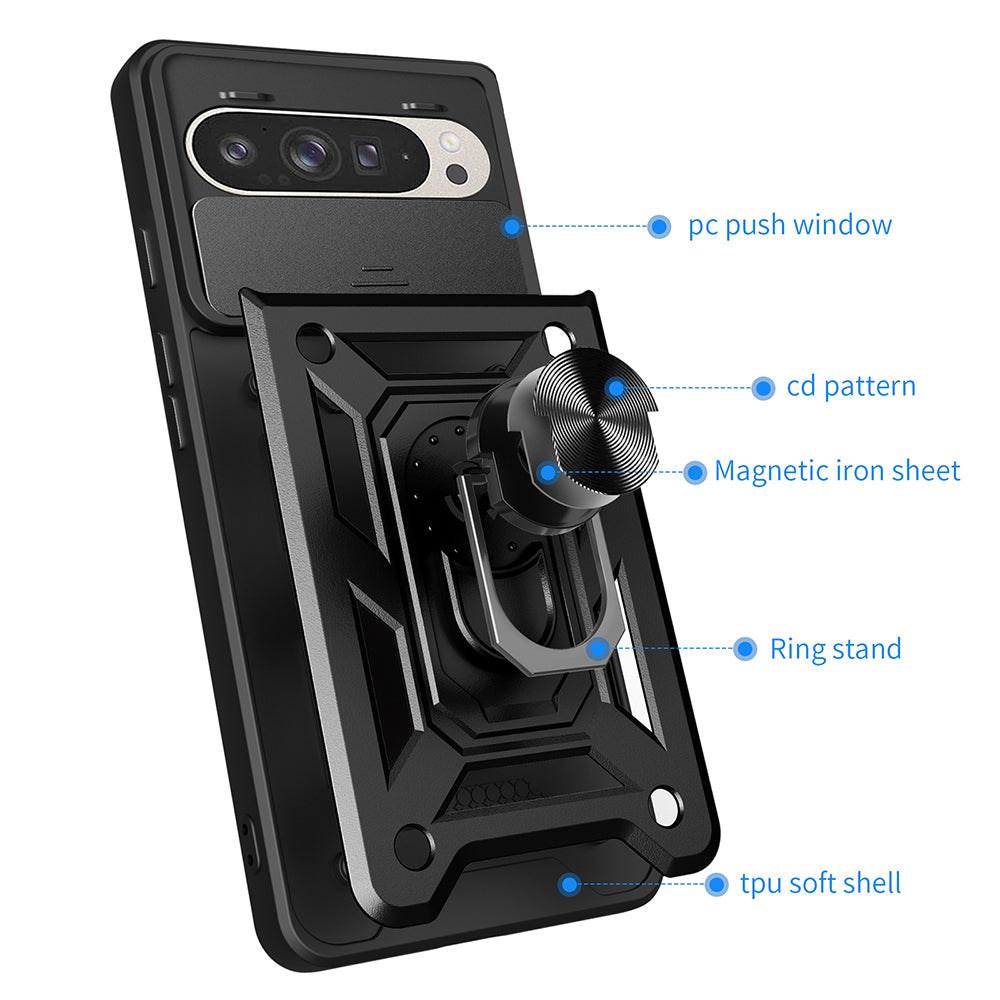 Cover til Google Pixel 9 / 9 Pro, Techsuit, CamShield, Pink