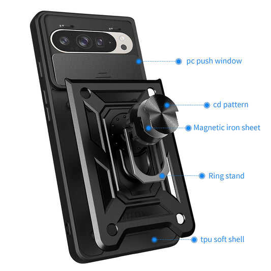 Cover til Google Pixel 9 / 9 Pro, Techsuit, CamShield, Pink