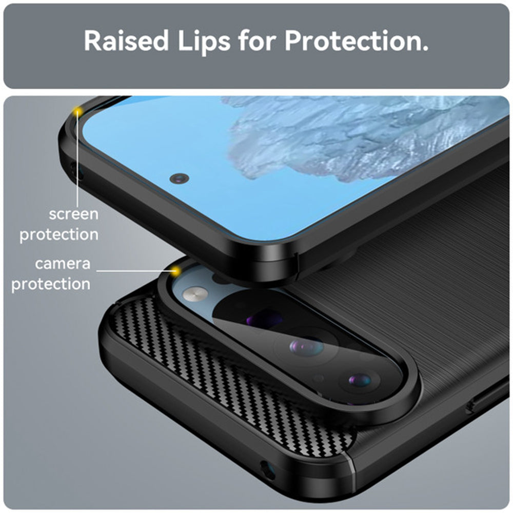 Cover til Google Pixel 9 / 9 Pro, Techsuit, Carbon, Sort