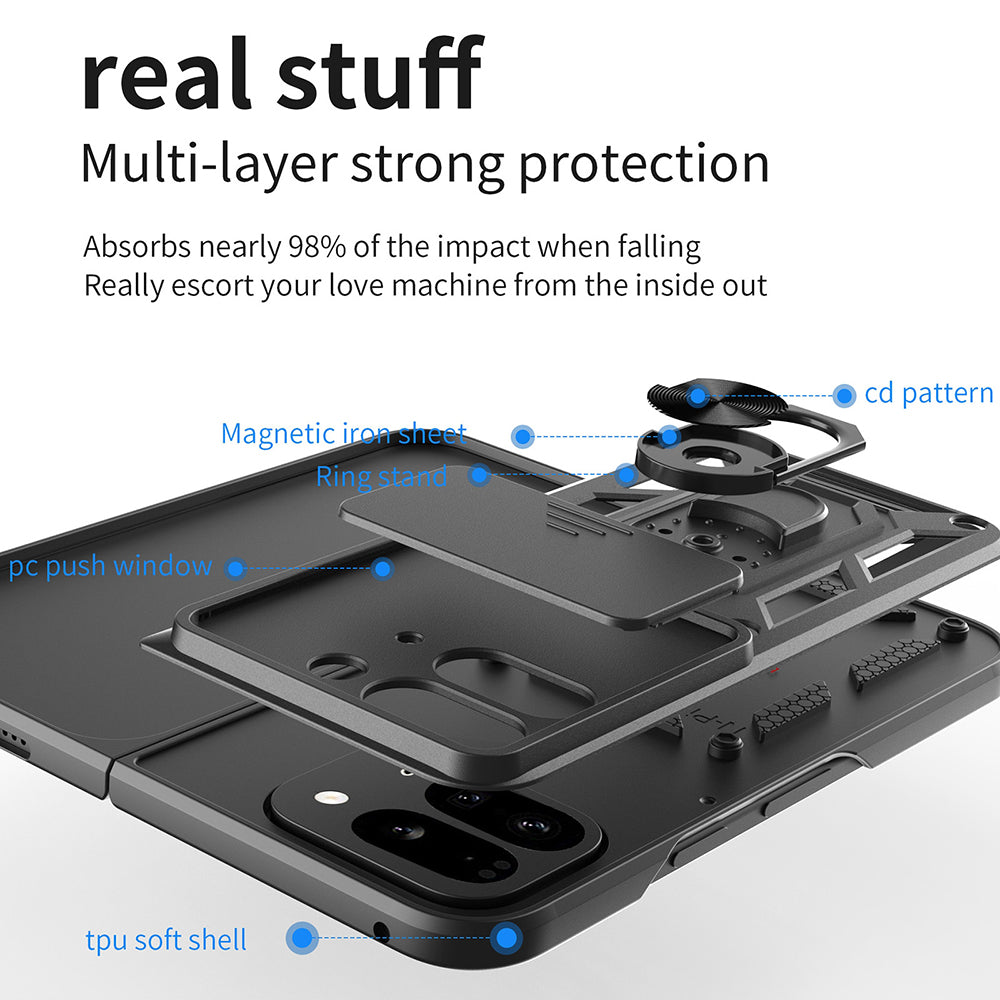 Case for Google Pixel 9 Pro Fold, Techsuit, CamShield, Blue