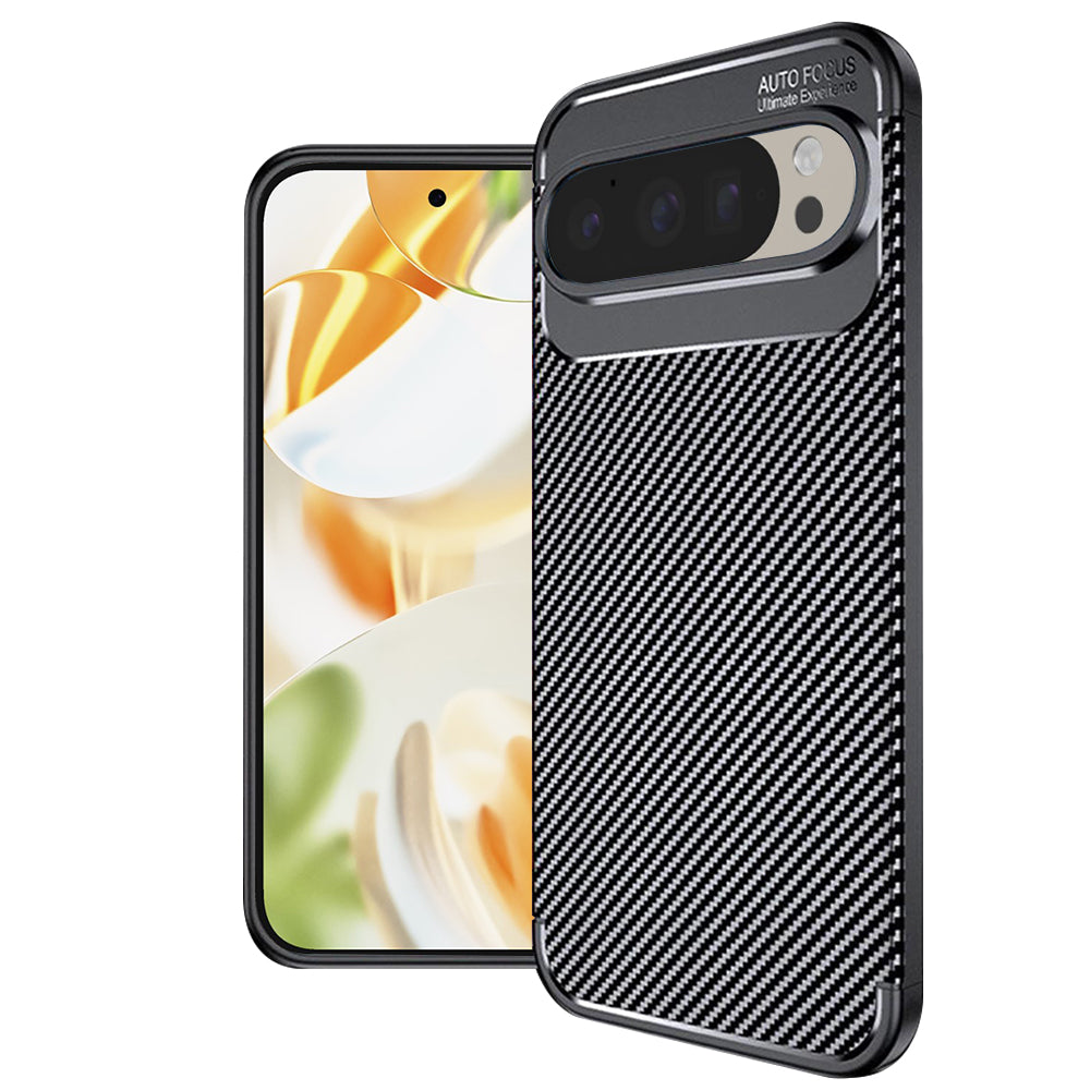 Cover til Google Pixel 9 Pro, Techsuit, CarbonFiber, Sort