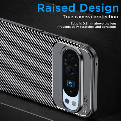 Cover til Google Pixel 9 Pro, Techsuit, CarbonFiber, Sort