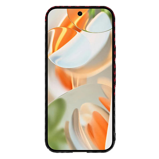 Cover til Google Pixel 9 Pro, Techsuit, Carbonite FiberShell, Sort Rød