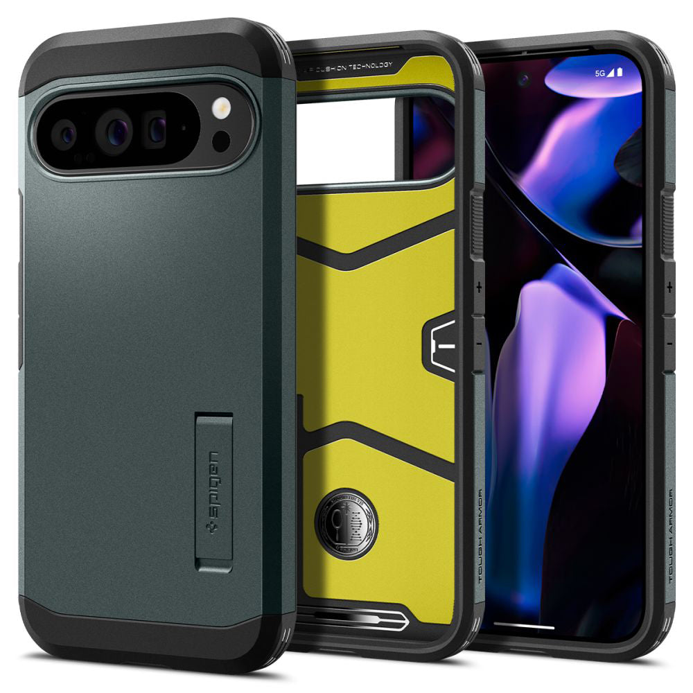 Etui til Google Pixel 9 Pro XL, Spigen, Tough Armor, Grøn