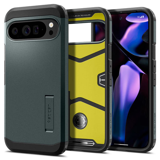 Etui til Google Pixel 9 Pro XL, Spigen, Tough Armor, Grøn