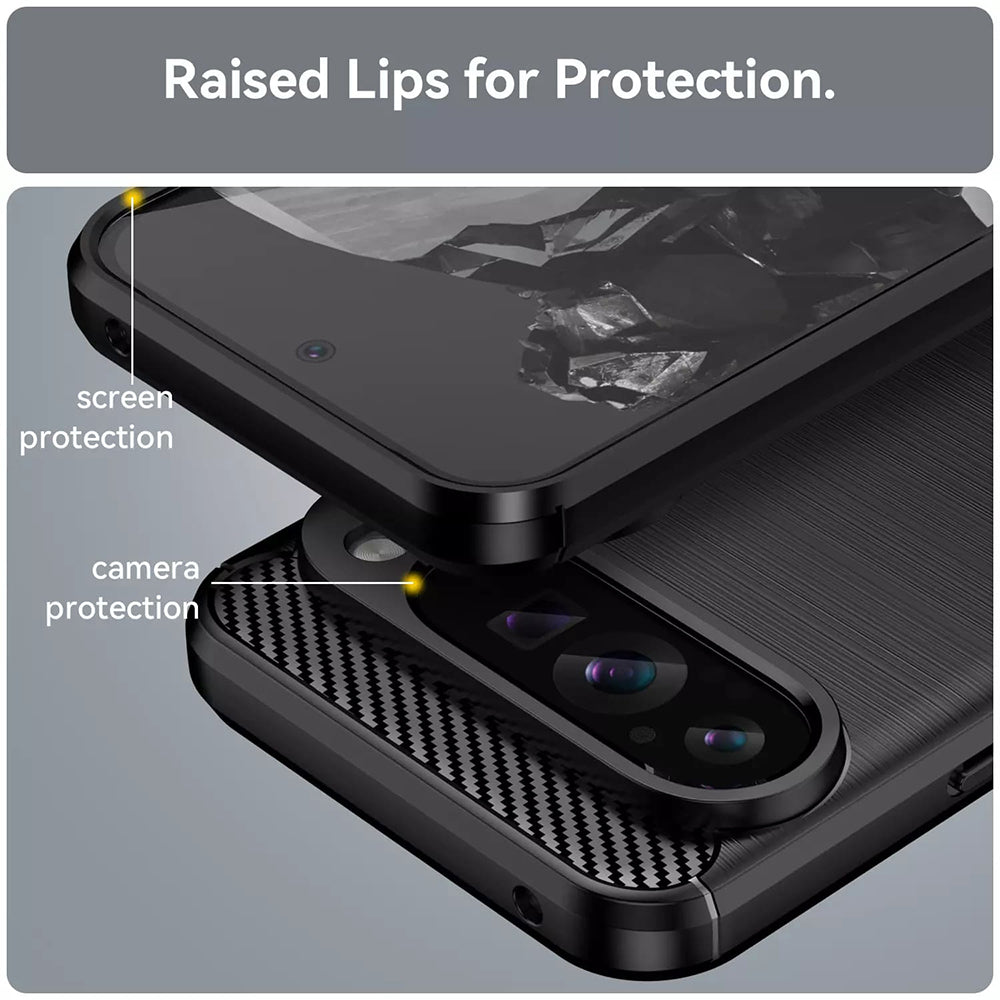 Case for Google Pixel 9 Pro XL, Techsuit, Carbon, Blue