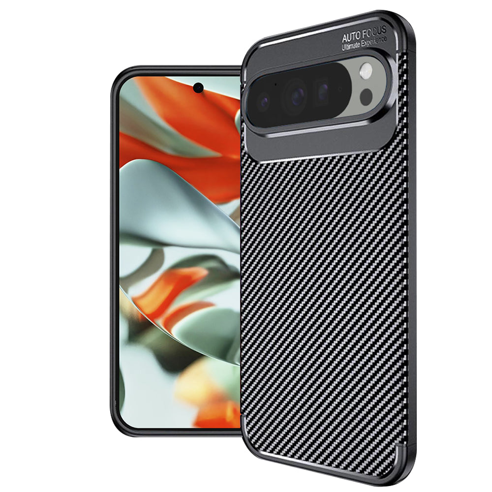 Cover til Google Pixel 9 Pro XL, Techsuit, CarbonFiber, Sort