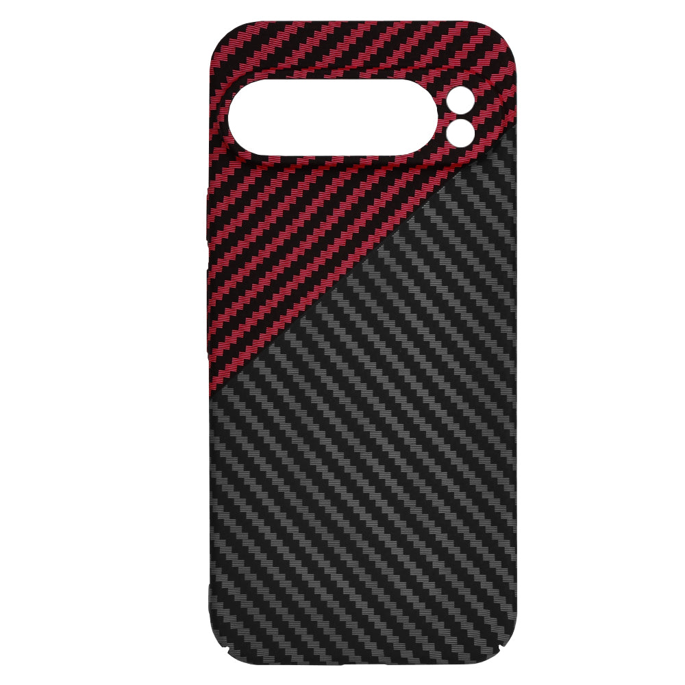 Case for Google Pixel 9 Pro XL, Techsuit, Carbonite FiberShell, Black Red