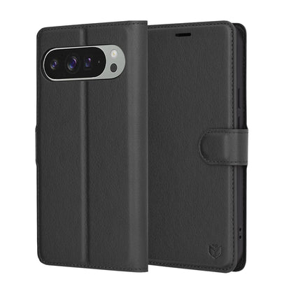 Cover til Google Pixel 9 Pro XL, Techsuit, Leather Folio, Sort