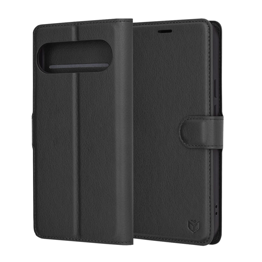 Cover til Google Pixel 9 Pro XL, Techsuit, Leather Folio, Sort