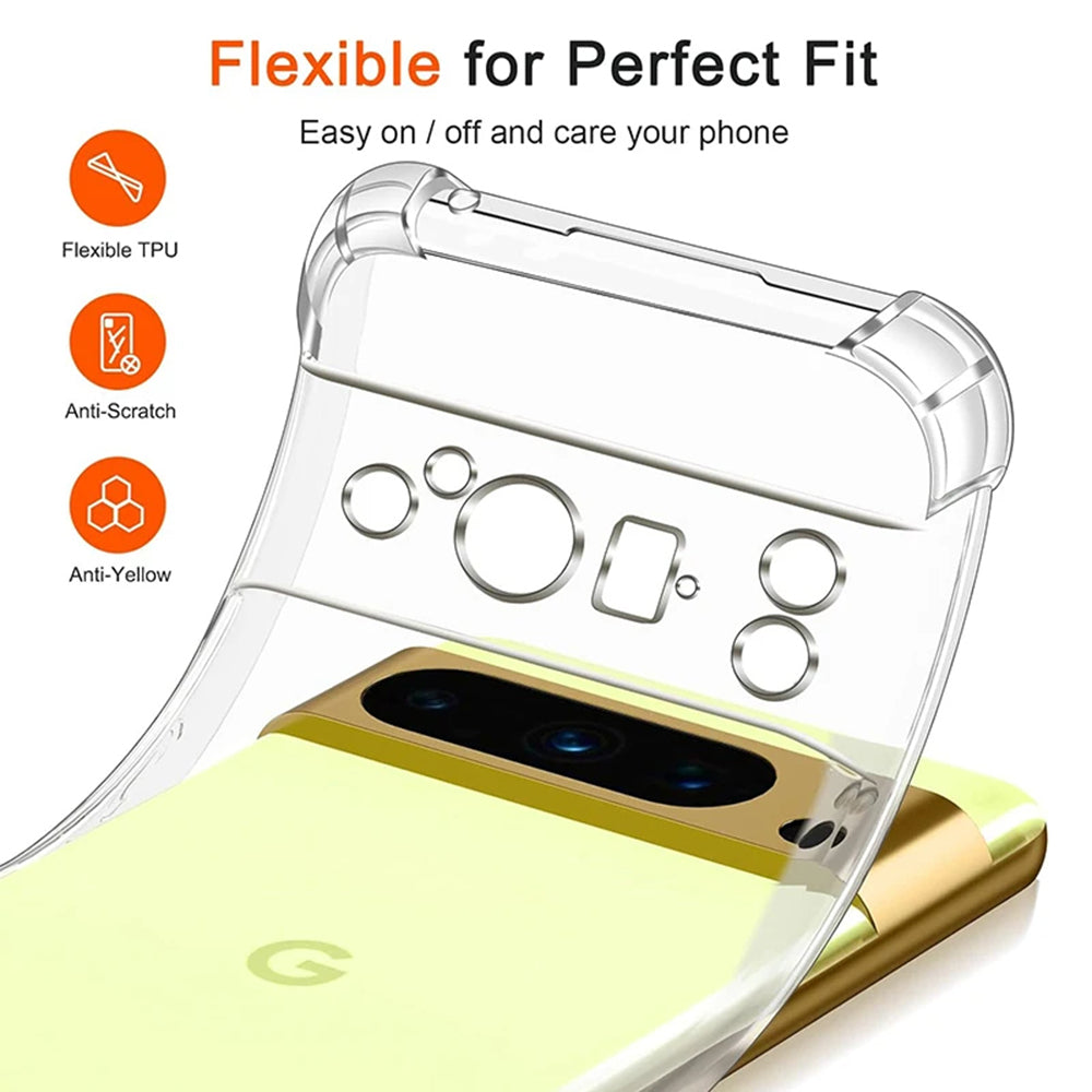 Cover til Google Pixel 9 Pro XL, Techsuit, Stødabsorberende Klar, Transparent