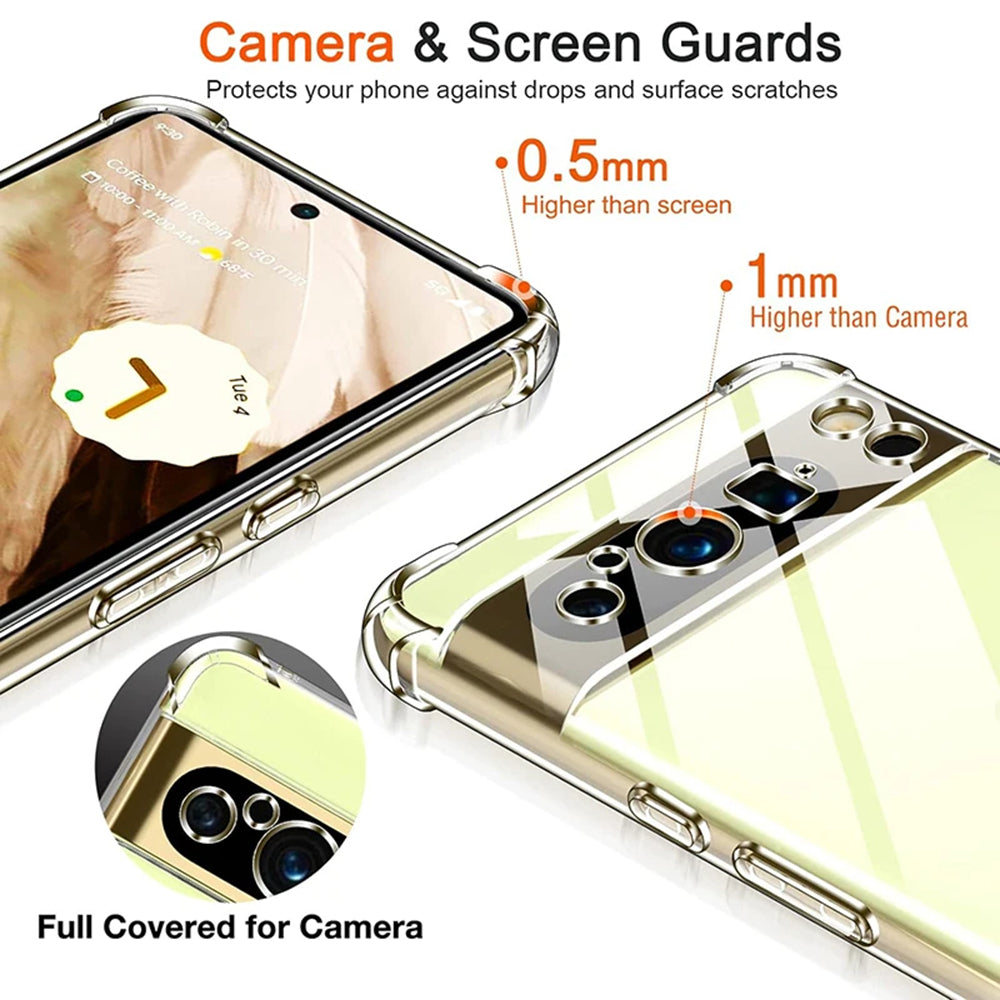 Cover til Google Pixel 9 Pro XL, Techsuit, Stødabsorberende Klar, Transparent